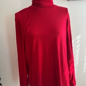 Chico's Red Turtleneck Sweater